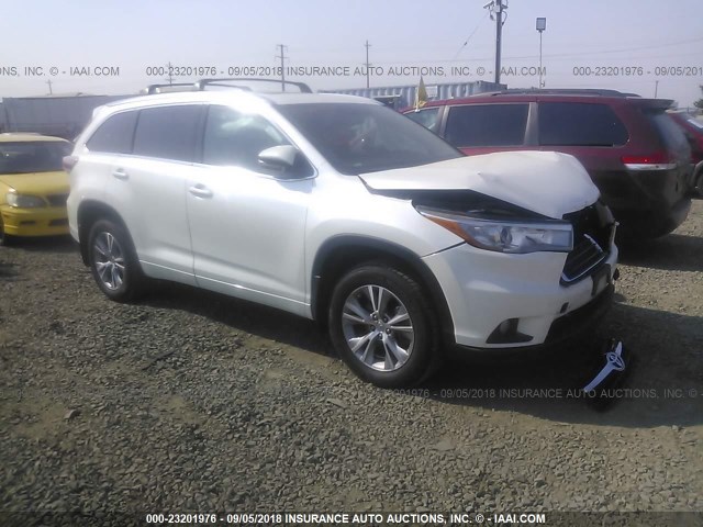 5TDJKRFH5FS187676 - 2015 TOYOTA HIGHLANDER XLE 白色 照片 1