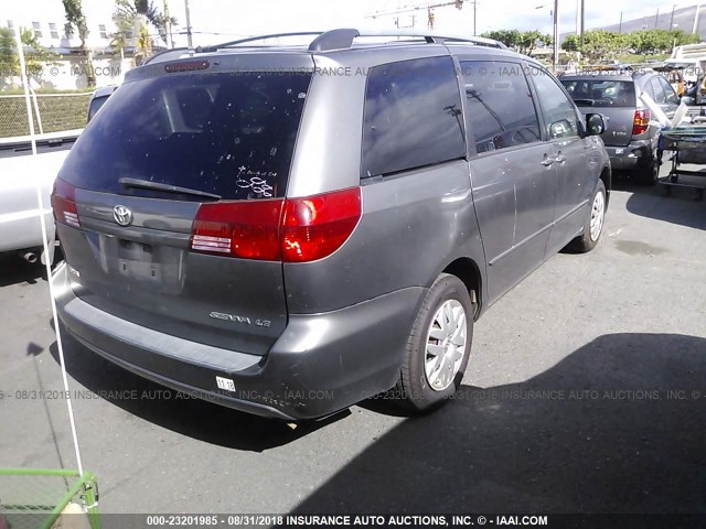 5TDZA23C64S186507 - 2004 TOYOTA SIENNA CE/LE GRAY photo 4