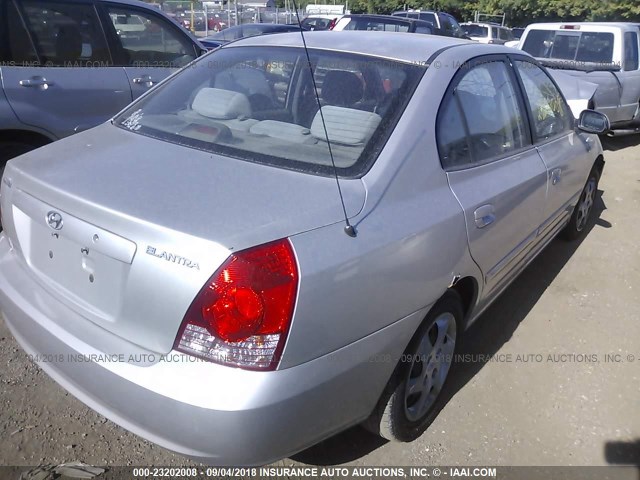 KMHDN46D15U995811 - 2005 HYUNDAI ELANTRA GLS/GT SILVER photo 4