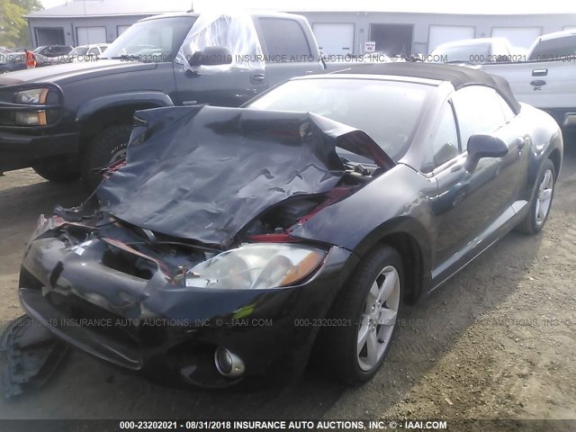 4A3AL25F47E064492 - 2007 MITSUBISHI ECLIPSE SPYDER GS BLACK photo 2