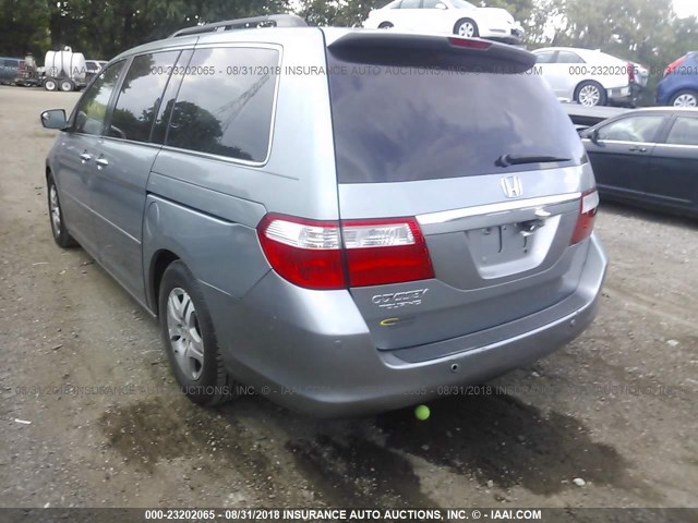 5FNRL38826B011778 - 2006 HONDA ODYSSEY TOURING BLUE photo 3