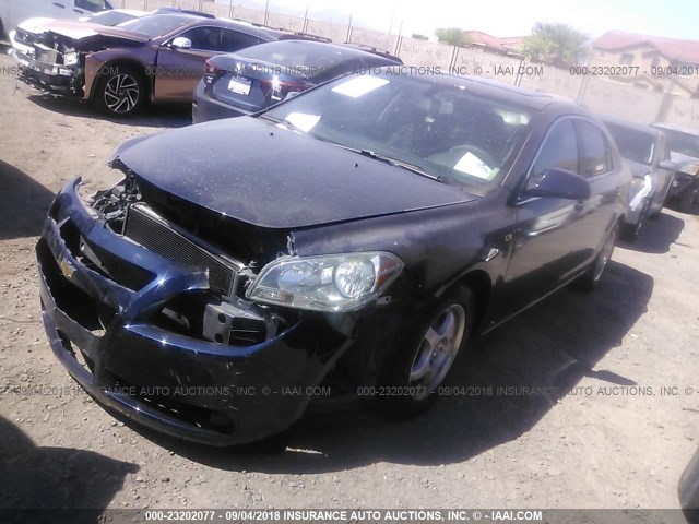 1G1ZH57BX84229948 - 2008 CHEVROLET MALIBU 1LT Dark Blue photo 2