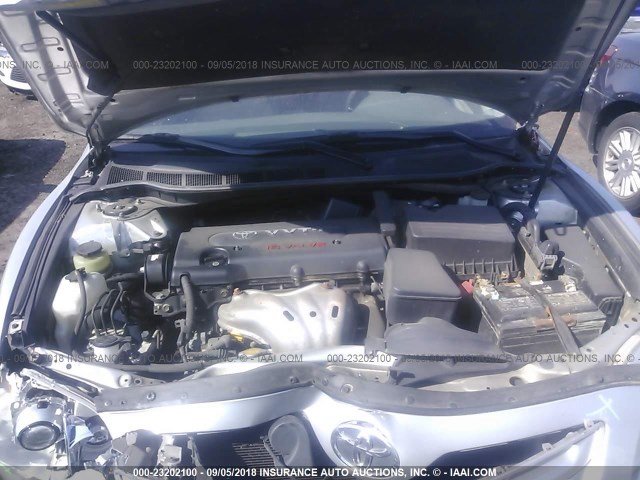 4T1BE46KX7U155129 - 2007 TOYOTA CAMRY NEW GENERAT CE/LE/XLE/SE SILVER photo 10