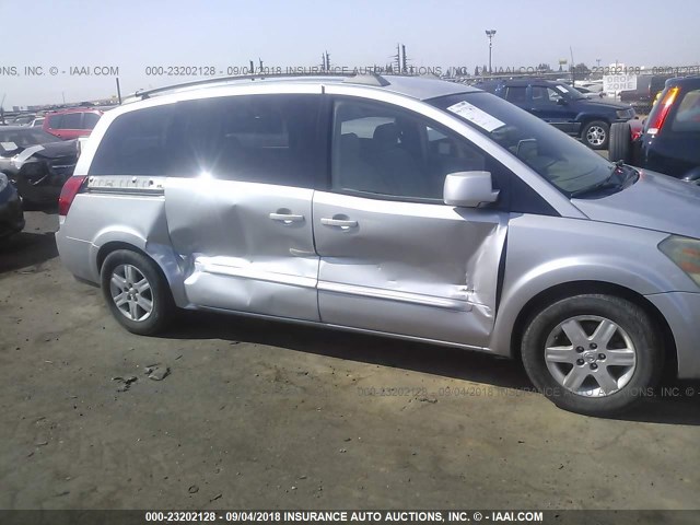 5N1BV28U74N300071 - 2004 NISSAN QUEST S/SE/SL SILVER photo 6