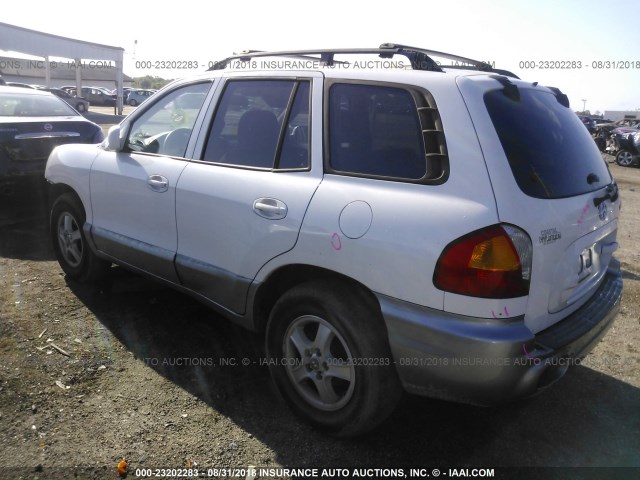 KM8SB12B82U323470 - 2002 HYUNDAI SANTA FE GL WHITE photo 3