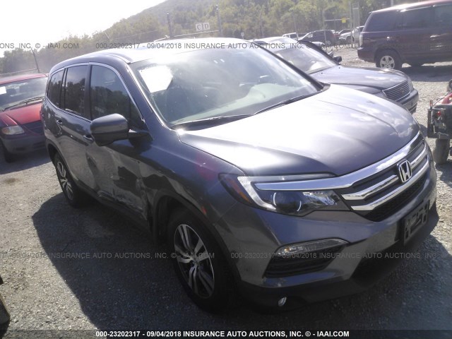 5FNYF6H76GB102758 - 2016 HONDA PILOT EXLN GRAY photo 1