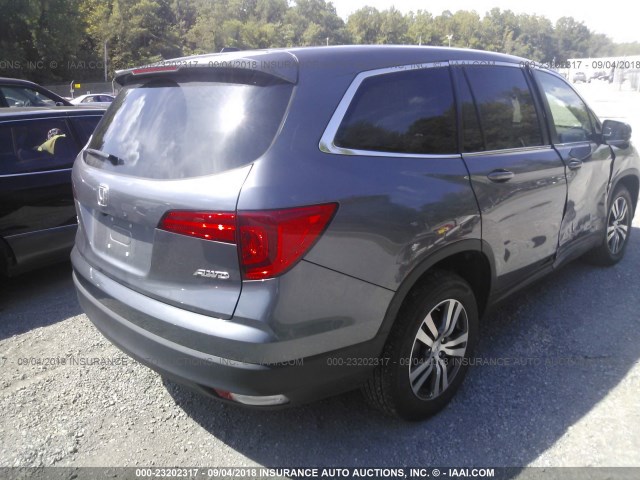 5FNYF6H76GB102758 - 2016 HONDA PILOT EXLN GRAY photo 4