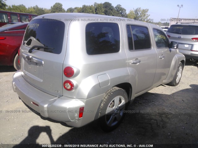 3GNDA13D97S632847 - 2007 CHEVROLET HHR LS SILVER photo 4