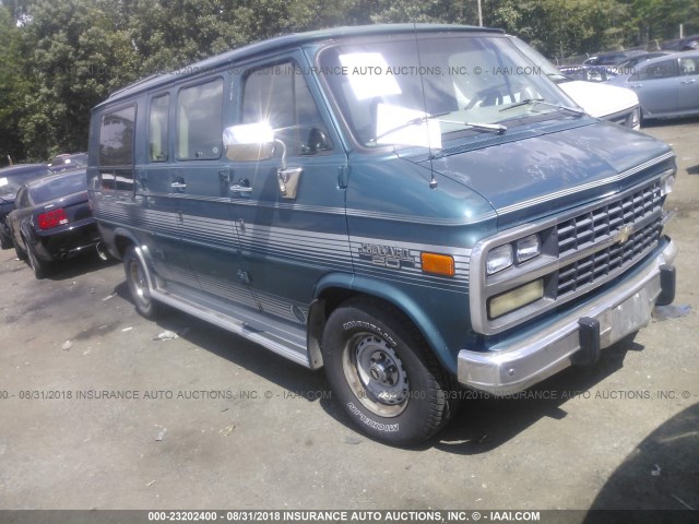 2GBEG25K1P4105686 - 1993 CHEVROLET G20 BLUE photo 1