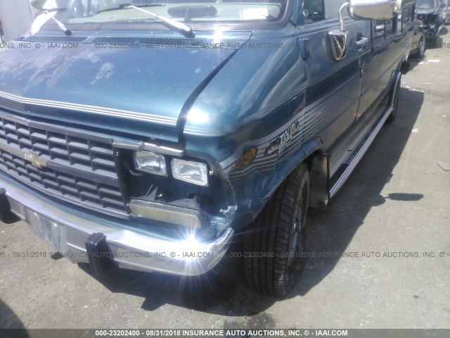 2GBEG25K1P4105686 - 1993 CHEVROLET G20 BLUE photo 6