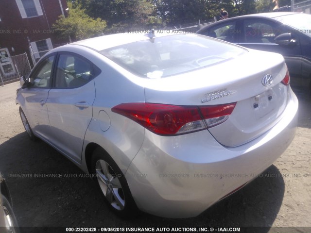 KMHDH4AE2BU135628 - 2011 HYUNDAI ELANTRA GLS/LIMITED Արծաթագույն լուսանկար 3