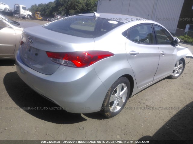 KMHDH4AE2BU135628 - 2011 HYUNDAI ELANTRA GLS/LIMITED Արծաթագույն լուսանկար 4