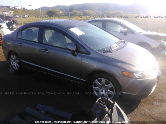 1HGFA16568L110756 - 2008 HONDA CIVIC LX GRAY photo 1