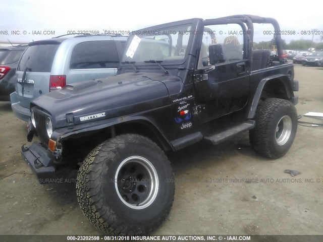 1J4FA49S41P334621 - 2001 JEEP WRANGLER / TJ SPORT BLACK photo 2