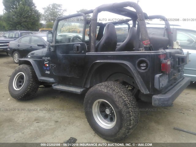 1J4FA49S41P334621 - 2001 JEEP WRANGLER / TJ SPORT BLACK photo 3