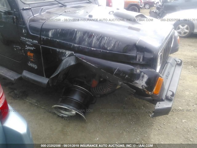 1J4FA49S41P334621 - 2001 JEEP WRANGLER / TJ SPORT BLACK photo 6