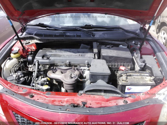 4T1BE46K17U093586 - 2007 TOYOTA CAMRY NEW GENERAT CE/LE/XLE/SE RED photo 10
