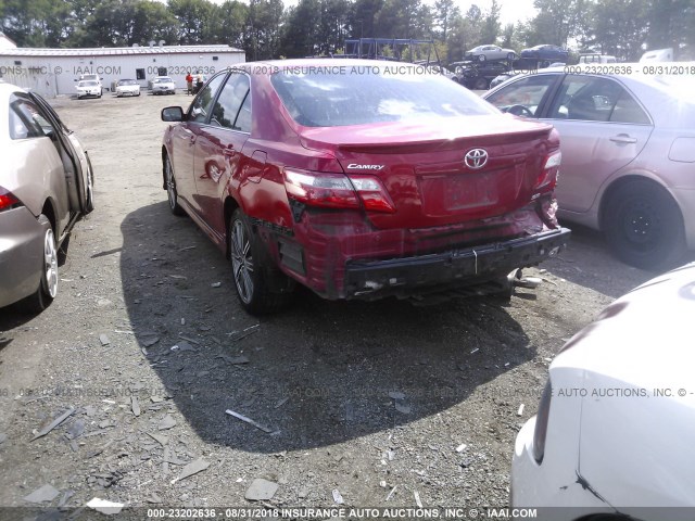 4T1BE46K17U093586 - 2007 TOYOTA CAMRY NEW GENERAT CE/LE/XLE/SE RED photo 3