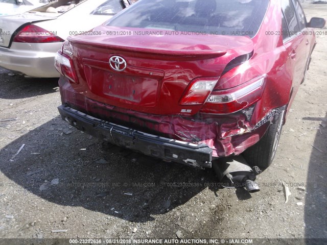 4T1BE46K17U093586 - 2007 TOYOTA CAMRY NEW GENERAT CE/LE/XLE/SE RED photo 6