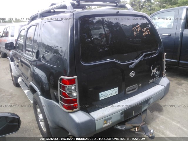 5N1ED28Y01C550455 - 2001 NISSAN XTERRA XE/SE GRAY photo 3