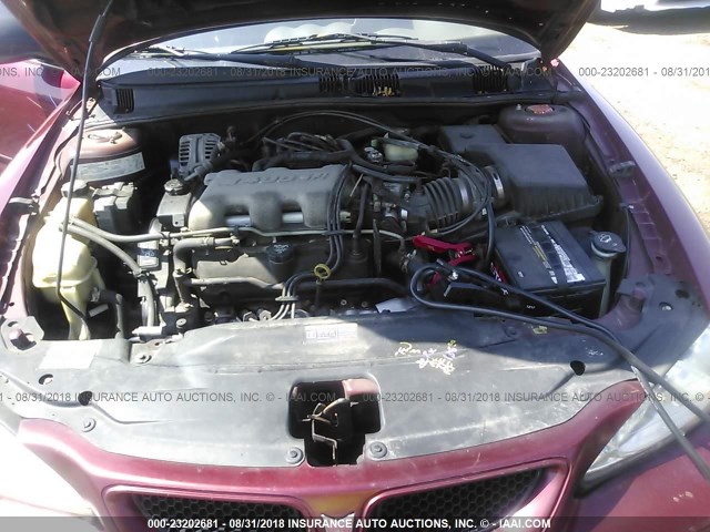 1G2NF52E74M558165 - 2004 PONTIAC GRAND AM SE1 MAROON photo 10