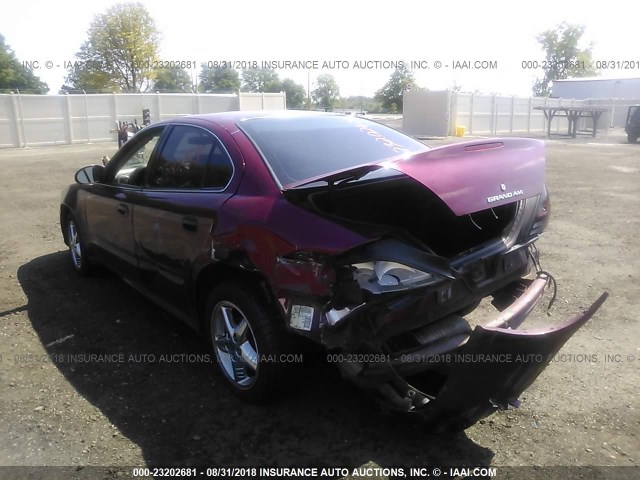 1G2NF52E74M558165 - 2004 PONTIAC GRAND AM SE1 MAROON photo 3