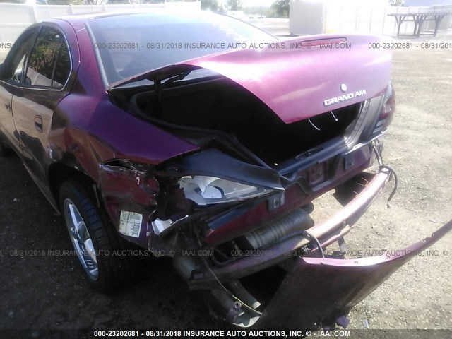 1G2NF52E74M558165 - 2004 PONTIAC GRAND AM SE1 MAROON photo 6