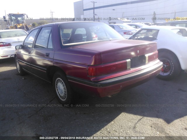 1G1LT51W2JY571280 - 1988 CHEVROLET CORSICA RED photo 3