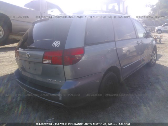 5TDZA23C24S208213 - 2004 TOYOTA SIENNA CE/LE GRAY photo 4