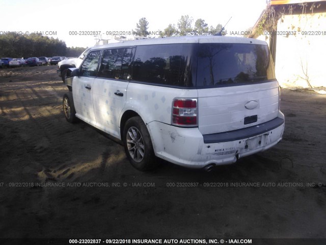 2FMGK5B81DBD02776 - 2013 FORD FLEX SE WHITE photo 3