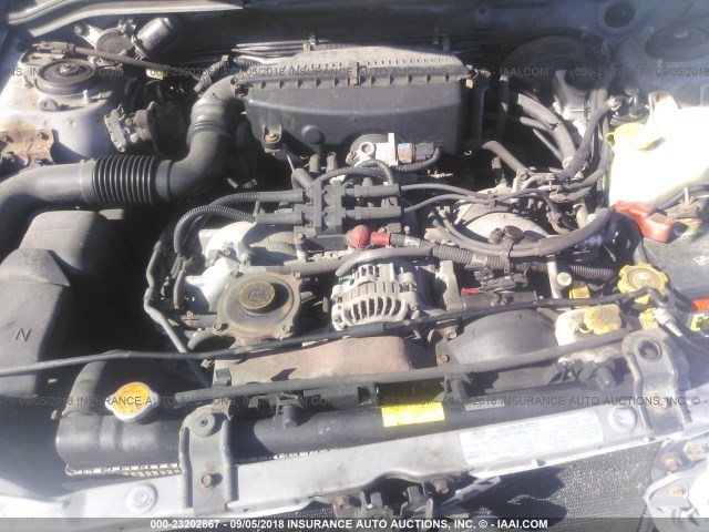 JF1SF65662H752559 - 2002 SUBARU FORESTER S ვერცხლისფერი ფოტო 10