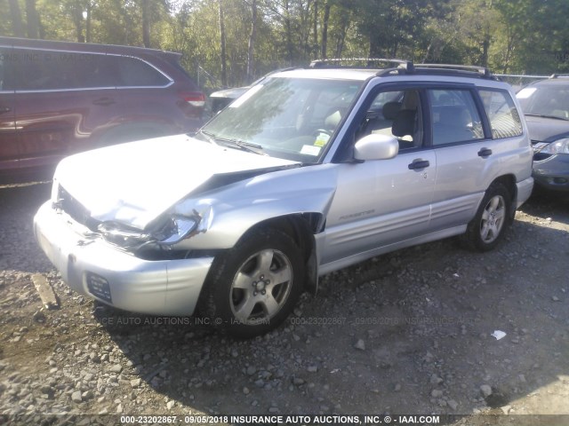 JF1SF65662H752559 - 2002 SUBARU FORESTER S ვერცხლისფერი ფოტო 2