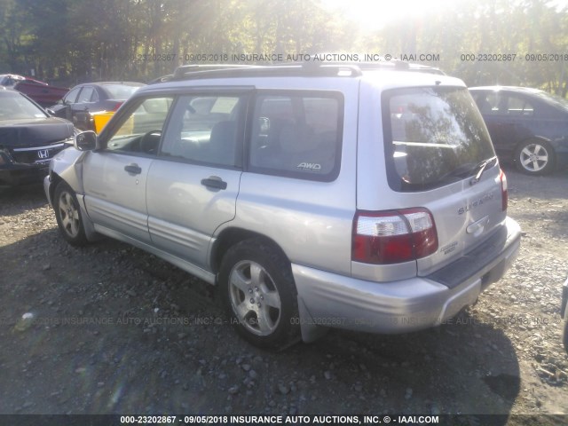 JF1SF65662H752559 - 2002 SUBARU FORESTER S ვერცხლისფერი ფოტო 3