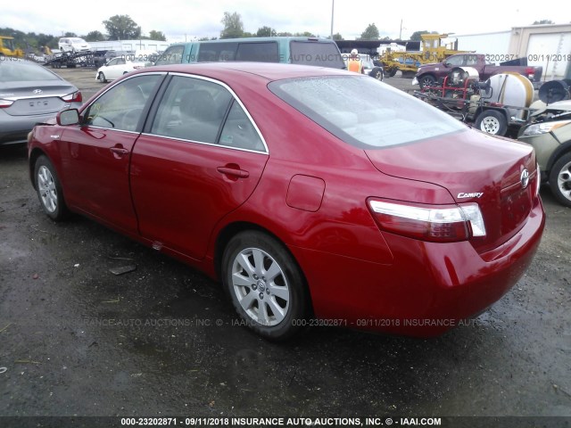 4T1BB46K58U060181 - 2008 TOYOTA CAMRY HYBRID RED photo 3