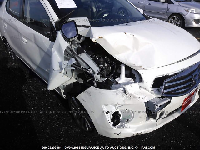 ML32F3FJ8JHF06788 - 2018 MITSUBISHI MIRAGE G4 ES Blanco foto 6