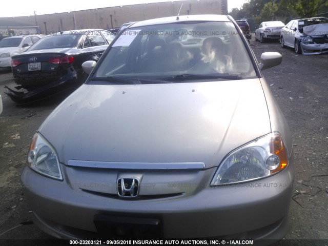 JHMES96683S006961 - 2003 HONDA CIVIC HYBRID GRAY photo 6