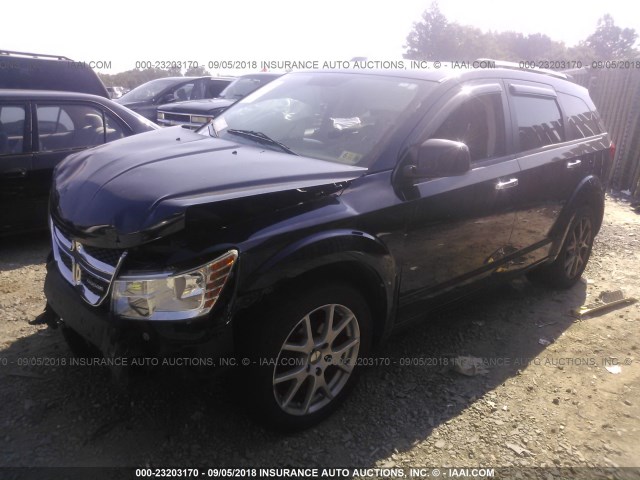 3D4PH3FG7BT522842 - 2011 DODGE JOURNEY CREW BLACK photo 2