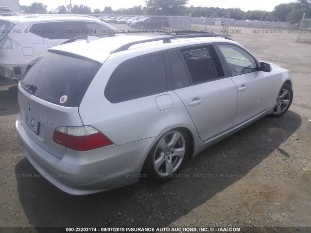 WBAPT73588CX01916 - 2008 BMW 535 XI SILVER photo 4