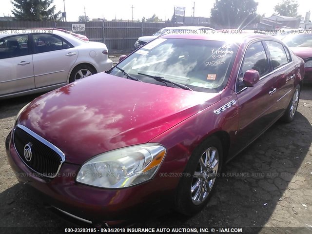 1G4HE57Y06U215825 - 2006 BUICK LUCERNE CXS RED photo 2