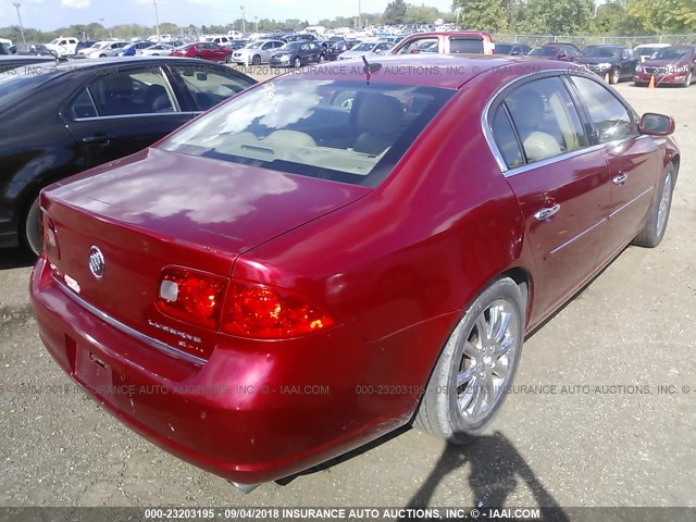 1G4HE57Y06U215825 - 2006 BUICK LUCERNE CXS RED photo 4