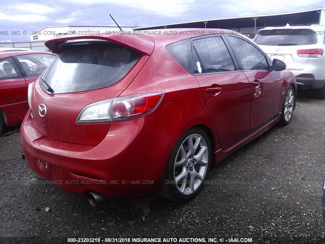 JM1BL1H3XA1352695 - 2010 MAZDA SPEED 3 RED photo 4