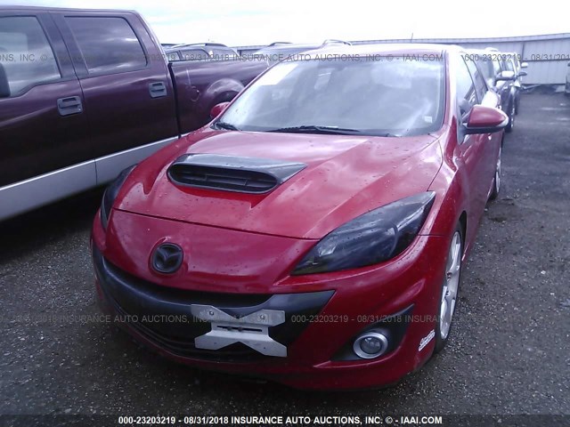 JM1BL1H3XA1352695 - 2010 MAZDA SPEED 3 RED photo 6