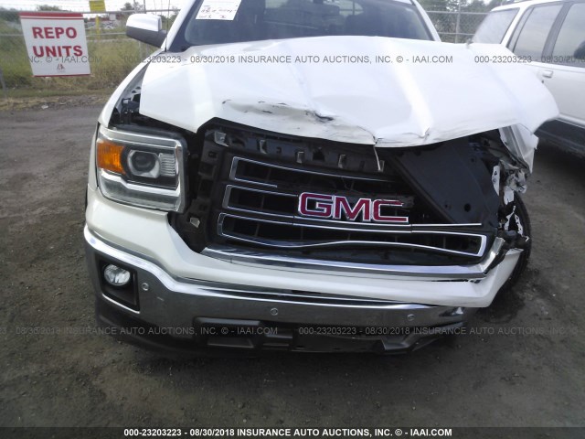 3GTP1VEC6EG472430 - 2014 GMC SIERRA C1500 SLT WHITE photo 6