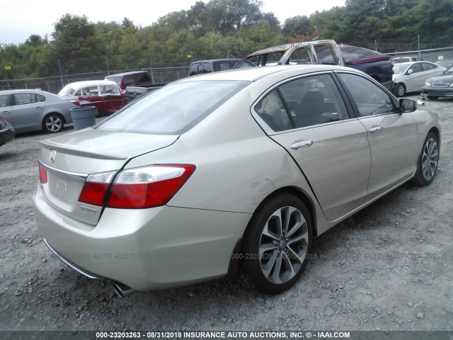 1HGCR2F5XDA177593 - 2013 HONDA ACCORD SPORT GOLD photo 4