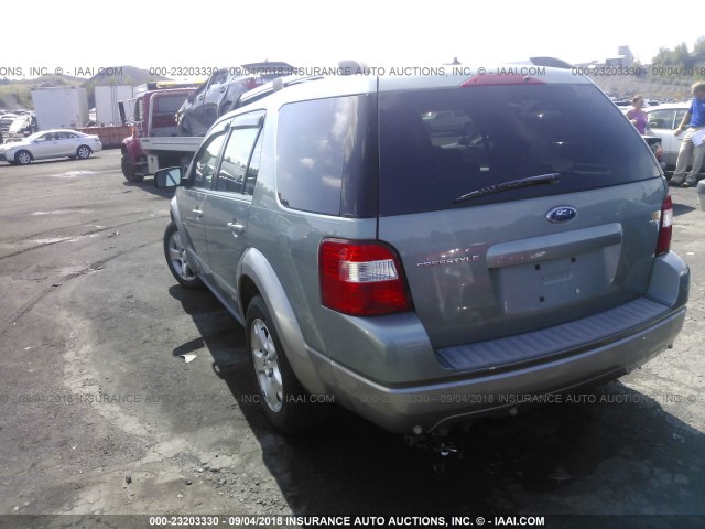 1FMDK02167GA23250 - 2007 FORD FREESTYLE SEL GREEN photo 3