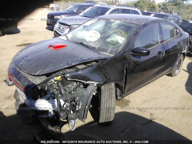 1C3CDFBB4ED877761 - 2014 DODGE DART SXT BLACK photo 2