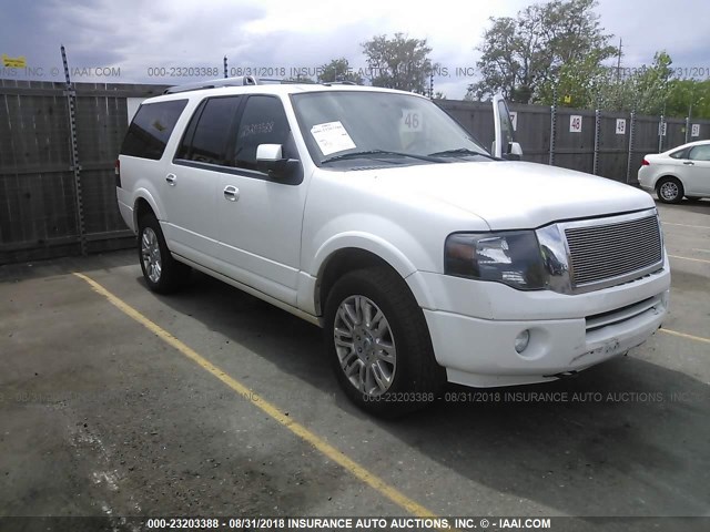 1FMJK2A52BEF12347 - 2011 FORD EXPEDITION EL LIMITED WHITE photo 1