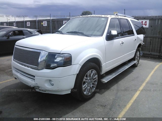 1FMJK2A52BEF12347 - 2011 FORD EXPEDITION EL LIMITED WHITE photo 2