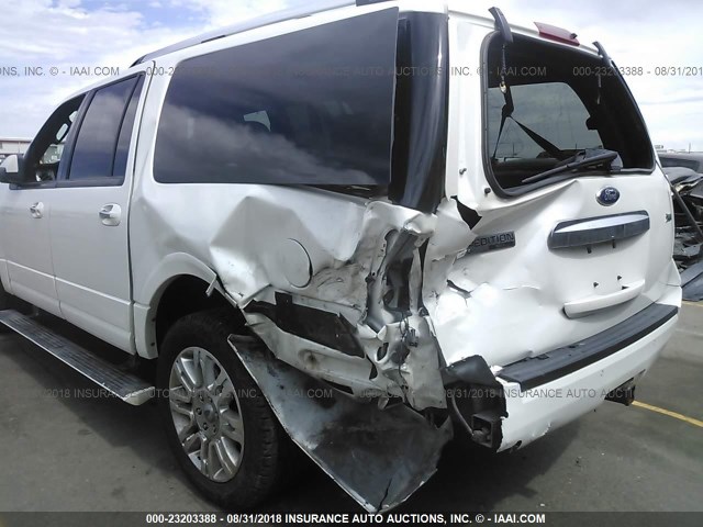 1FMJK2A52BEF12347 - 2011 FORD EXPEDITION EL LIMITED WHITE photo 6