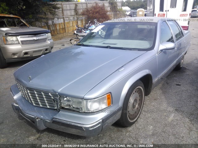 1G6DW52PXSR713285 - 1995 CADILLAC FLEETWOOD BROUGHAM BLUE photo 2